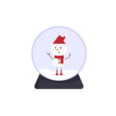 christmas snow ball vector illustration