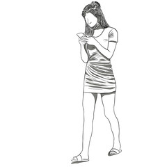 Beautiful young woman wearing surgical a mask on her chin,which is invalid and unable to prevent the spread of Coronaviruses epidemic,air pollution.Creative with illustration in flat design.