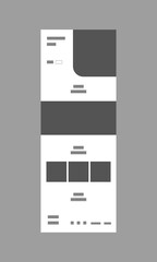 Web design wireframe template editable file vector for business