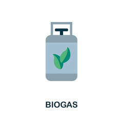 Biogas flat icon. Simple element from save the world collection. Creative Biogas icon for web design, templates, infographics and more