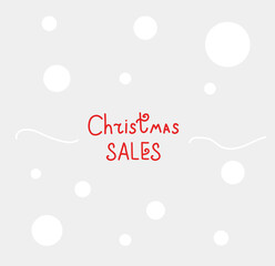 Christmas sales hand drawn beautiful lettering for shop and business. Eps 10 vector