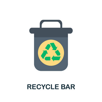 Recycle Bar flat icon. Simple element from save the world collection. Creative Recycle Bar icon for web design, templates, infographics and more