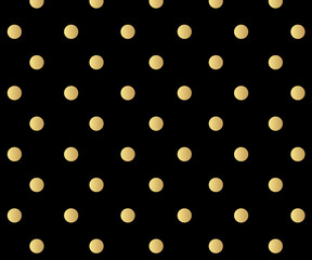Gold polka dots pattern, colorful background - vector abstract background