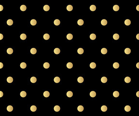 Gold polka dots pattern, colorful background - vector abstract background