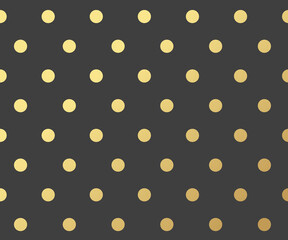 Gold polka dots pattern, colorful holiday background - vector ab