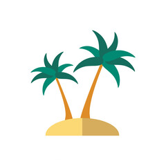 Palm Trees flat icon. Color simple element from summer tourism collection. Creative Palm Trees icon for web design, templates, infographics and more