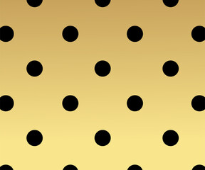 Gold polka dots pattern, colorful background - vector abstract background