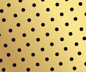 Gold polka dots pattern, colorful background - vector abstract background