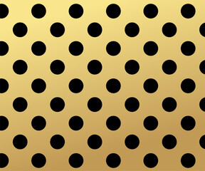 Gold polka dots pattern, colorful background - vector abstract background