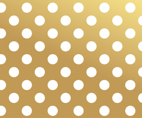 Gold polka dots pattern, colorful background - vector abstract background