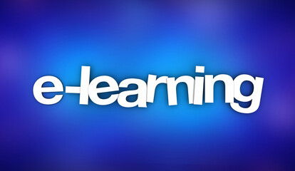E-learning Virtual School Remote Classroom Education Word 3d Illustration