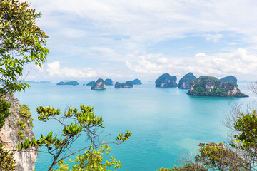 Koh Hong island view point to Beautiful scenery view 360 degree at Thailand.