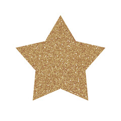 Gold glitter star. Vector illustration.