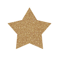 Gold glitter star. Vector illustration.