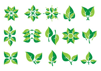 Nature Leaf Icon Clip Graphic Logo Design