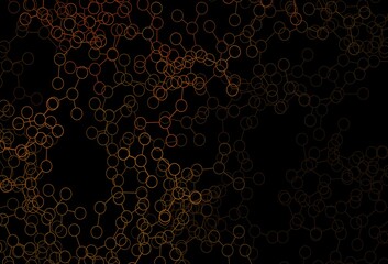 Dark Red, Yellow vector backdrop with artificial intelligence data.