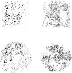 Grunge post Stamps Collection, Circles. Banners, Insignias , Logos, Icons, Labels and Badges Set . vector distress textures.blank shapes.