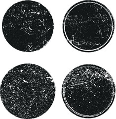 Grunge post Stamps Collection, Circles. Banners, Insignias , Logos, Icons, Labels and Badges Set . vector distress textures.blank shapes.