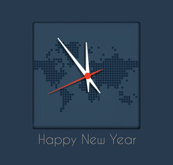 Happy New Year, the clock counts down the last minutes