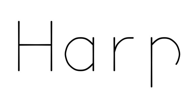 Harp Handwritten Text Animation in Various Sans-Serif Fonts and Weights