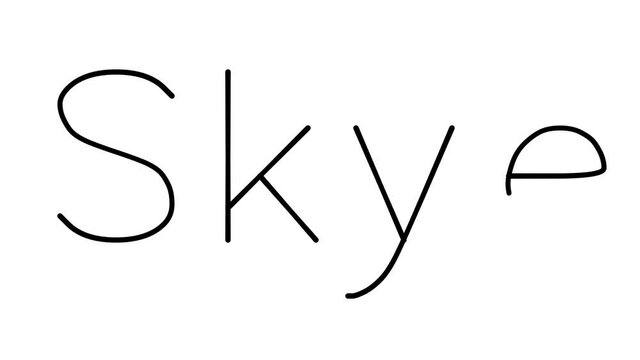 Skye Handwritten Text Animation in Various Sans-Serif Fonts and Weights