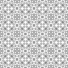 Seamless pattern in black and white color. Vector illustration