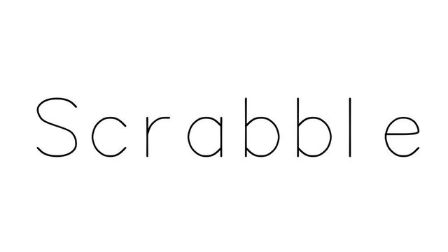 Scrabble Handwritten Text Animation in Various Sans-Serif Fonts and Weights