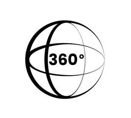 360° View Icon - Vector, Sign and Symbol for Design, Presentation, Website or Apps Elements.