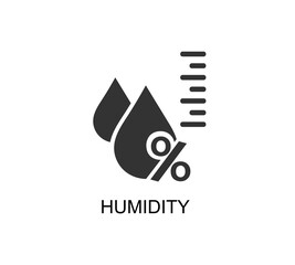 Humidity icon in flat style. Climate vector illustration on white isolated background. Temperature forecast business concept.