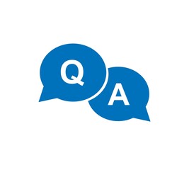 Questions and Answers or Q and A Speech Bubbles Flat Vector Icon for Apps and Websites Vector