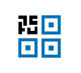 Simple QR code. Vector QR code icon