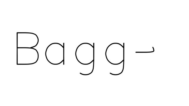 Bagger Handwritten Text Animation in Various Sans-Serif Fonts and Weights