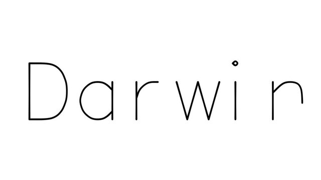 Darwin Handwritten Text Animation in Various Sans-Serif Fonts and Weights