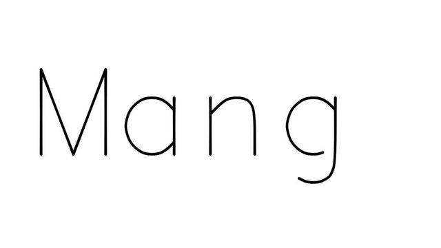 Manga Handwritten Text Animation in Various Sans-Serif Fonts and Weights