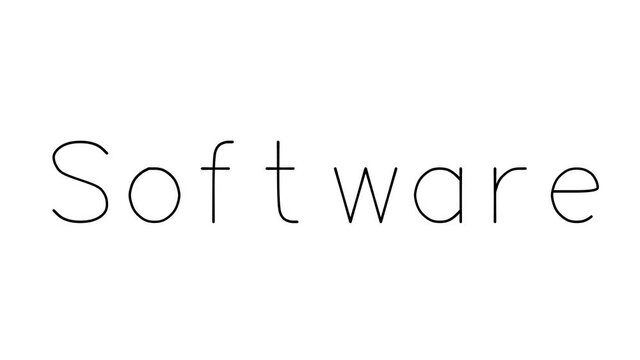 Software Handwritten Text Animation in Various Sans-Serif Fonts and Weights