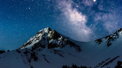 Obraz na płótnie Canvas Mountains & stars