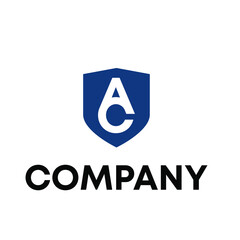 letter AC shield logo 