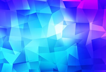 Light Pink, Blue vector abstract polygonal template.