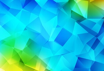 Obraz premium Light Blue, Green vector polygon abstract layout.