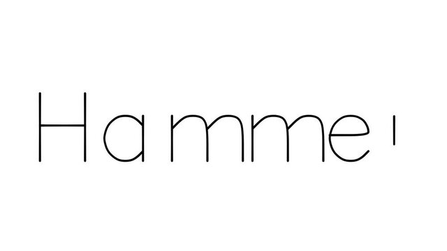 Hammer Handwritten Text Animation in Various Sans-Serif Fonts and Weights
