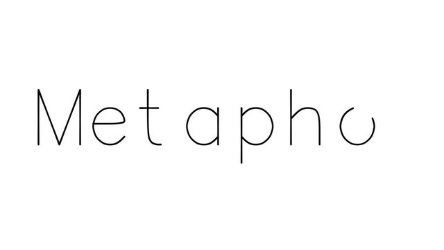 Metaphor Handwritten Text Animation in Various Sans-Serif Fonts and Weights
