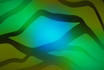 Light Blue, Yellow vector blurred bright texture.