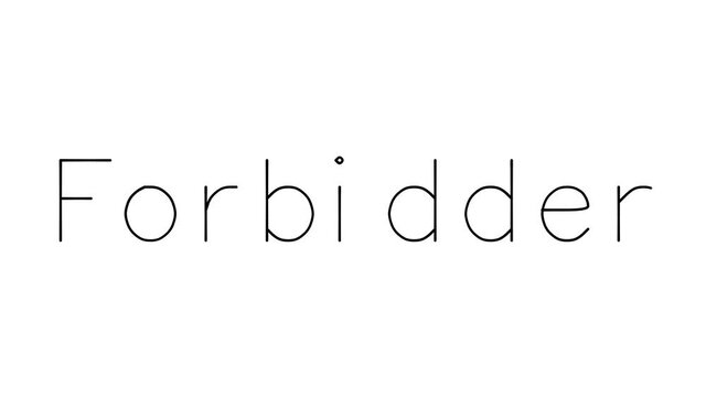 Forbidden Handwritten Text Animation in Various Sans-Serif Fonts and Weights