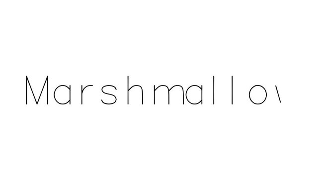 Marshmallow Handwritten Text Animation in Various Sans-Serif Fonts and Weights