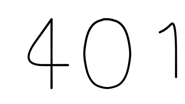 401 Handwritten Text Animation in Various Sans-Serif Fonts and Weights