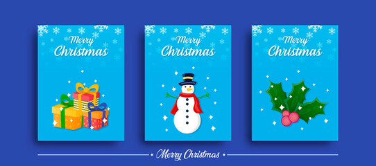 Obraz premium set of children's christmas cards