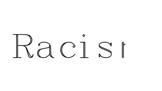 Racism Animated Handwriting Text in Serif Fonts and Weights