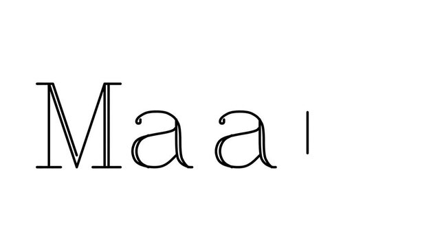 Maam Animated Handwriting Text in Serif Fonts and Weights