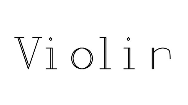 Violin Animated Handwriting Text in Serif Fonts and Weights