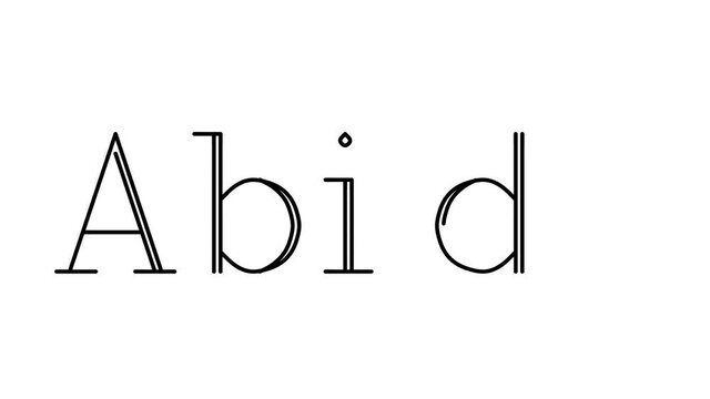 Abide Animated Handwriting Text in Serif Fonts and Weights